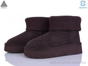 Уги жіночі UG410-2 шкіра піна Stilli коричневий  оптом от Optomarket