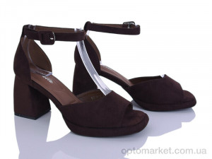 Босоніжки жіночі V014-1 Loretta коричневий  оптом от Optomarket