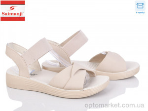 Босоніжки жіночі V10-5 Saimaoji бежевий  оптом от Optomarket