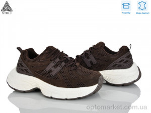 Кросівки жіночі V40-3 шкіра Stilli коричневий оптом от Optomarket