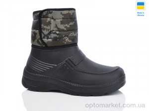 Чоботи з піни чоловічі Ведмідь M2 короткий камуфляж Cross чорний оптом от Optomarket