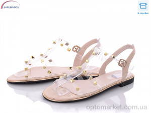 Босоніжки жіночі W03-73 распродажа SEEKF бежевий  оптом от Optomarket