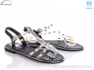 Босоніжки жіночі W06-61 распродажа SEEKF чорний  оптом от Optomarket