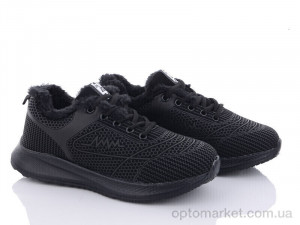 Кросівки унісекс W156-1 LQD чорний  оптом от Optomarket