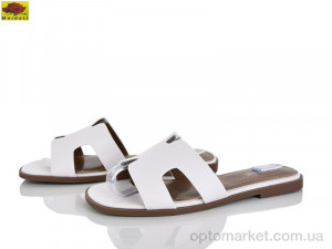 Шльопанці жіночі W1920-2 Mei De Li білий оптом от Optomarket