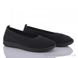 Балетки жіночі W2-1 LQD чорний  оптом от Optomarket