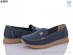 Мокасини жіночі W2312-2 PTPT синій  оптом от Optomarket