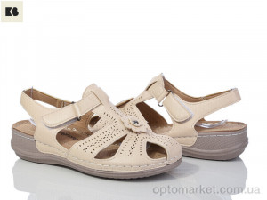 Босоніжки жіночі W322-2 Minghong бежевий  оптом от Optomarket