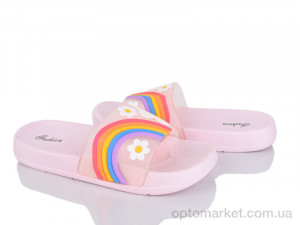 Шльопанці жіночі W67-3 FG рожевий  оптом от Optomarket