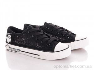 Кеди жіночі X-7 black Class Shoes чорний  оптом от Optomarket