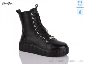 Черевики жіночі X161P-1 Chunsen чорний  оптом от Optomarket