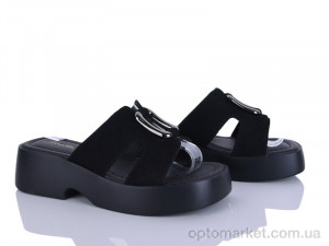 Шльопанці жіночі X369-2 Loretta чорний оптом от Optomarket