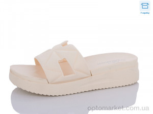Шльопанці жіночі X46-2 AISIDA бежевий  оптом от Optomarket