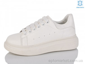 Кросівки жіночі XF01-AA607-3 шкіра Xifa бежевий  оптом от Optomarket