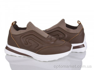 Кросівки жіночі Y045-1 Loretta коричневий  оптом от Optomarket