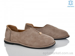 Балетки жіночі Y082-2 Loretta коричневий  оптом от Optomarket