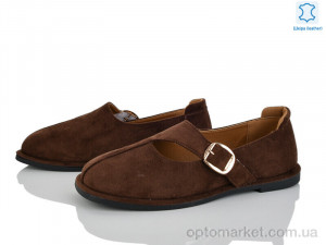 Балетки жіночі Y083-6 Loretta коричневий  оптом от Optomarket