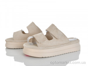 Шльопанці жіночі Y096-1 Loretta бежевий  оптом от Optomarket