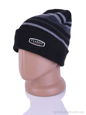 Шапка чоловічі Y616-2 grey Red Hat чорний  оптом от Optomarket