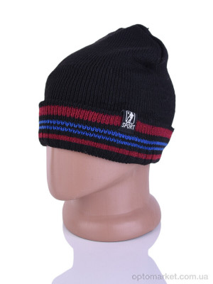 Шапка чоловічі Y617-4 red Red Hat чорний  оптом от Optomarket