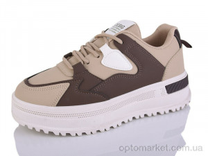 Кросівки жіночі YB043-6 YiYi коричневий  оптом от Optomarket