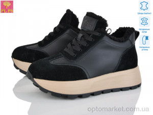 Кросівки жіночі YJ682-1 PLPS чорний  оптом от Optomarket