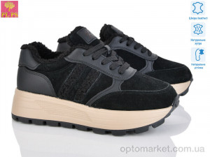 Кросівки жіночі YJ689-1 PLPS чорний  оптом от Optomarket