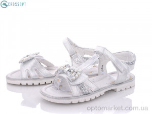 Босоніжки дитячі Z740 white Clibee срібний оптом от Optomarket