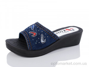 Шльопанці жіночі Ж71 Sali&Lulu синій  оптом от Optomarket