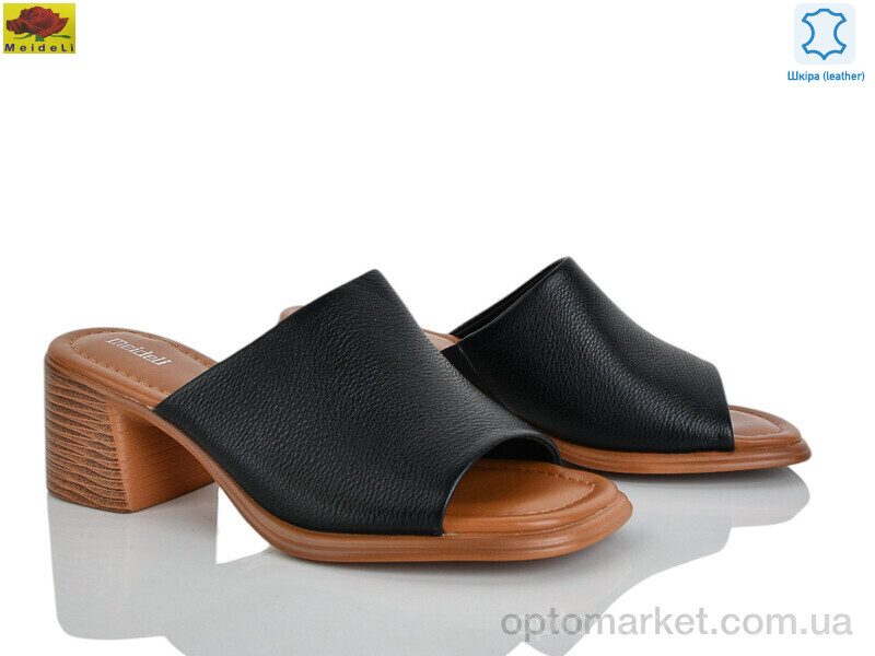Купить Шльопанці жіночі D009-11 Mei De Li чорний, фото 1