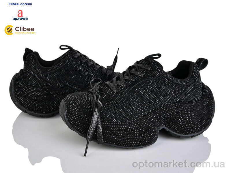 Купить Кросівки жіночі D180 black Apawwa чорний, фото 1