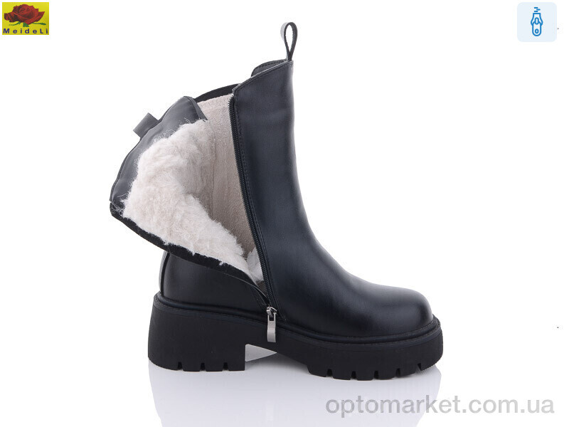 Купить Черевики жіночі D40 Mei De Li чорний, фото 2