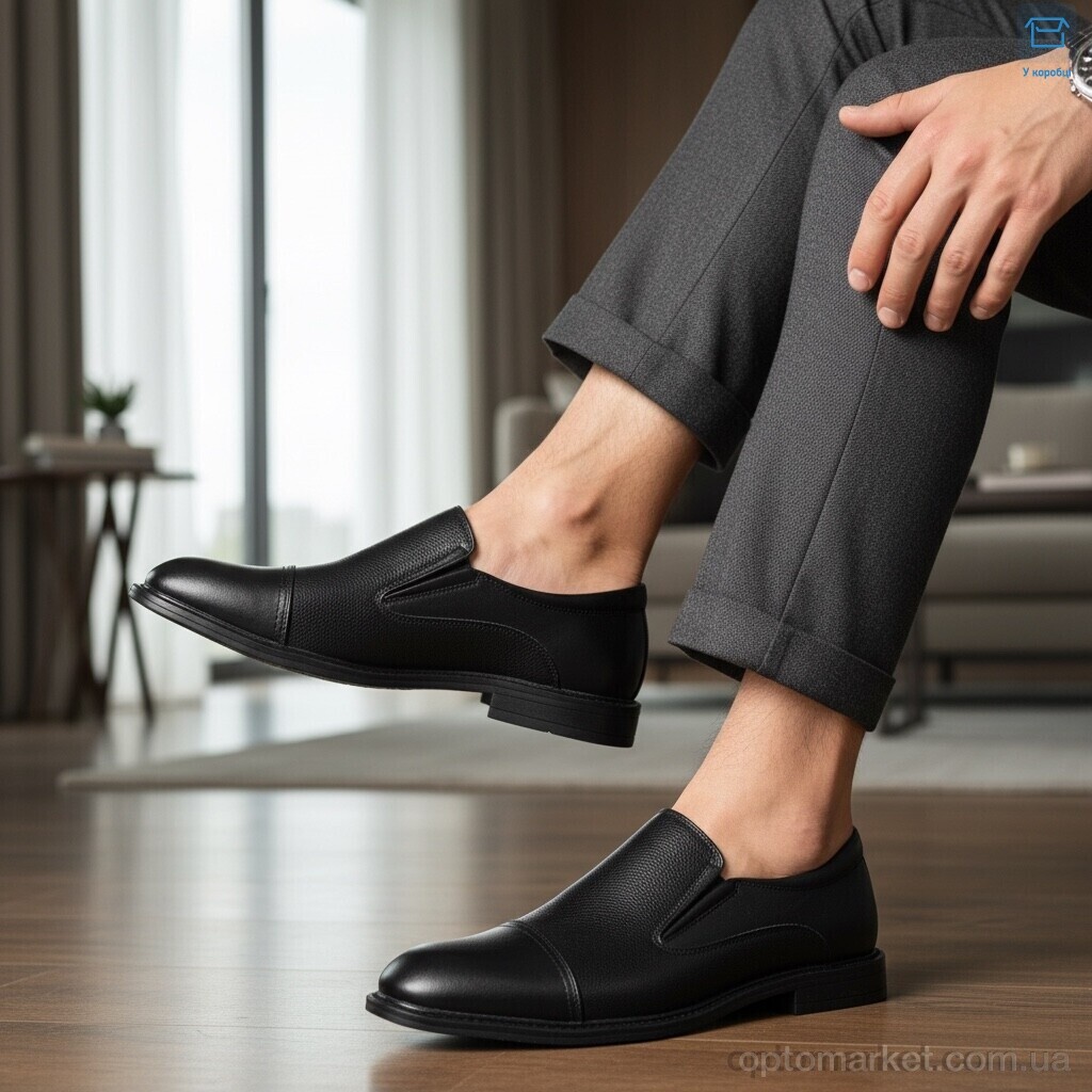 Купить Туфлі чоловічі D48-4 Kulada чорний, фото 2