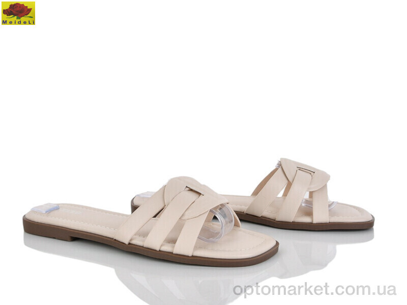 Купить Шльопанці жіночі D505-10 Mei De Li бежевий, фото 1