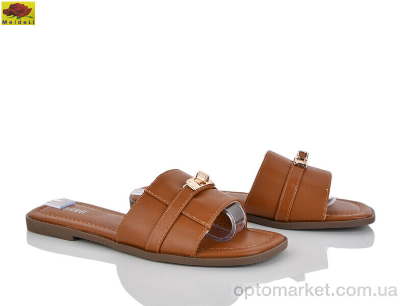Купить Шльопанці жіночі D505-15 Mei De Li коричневий, фото 1