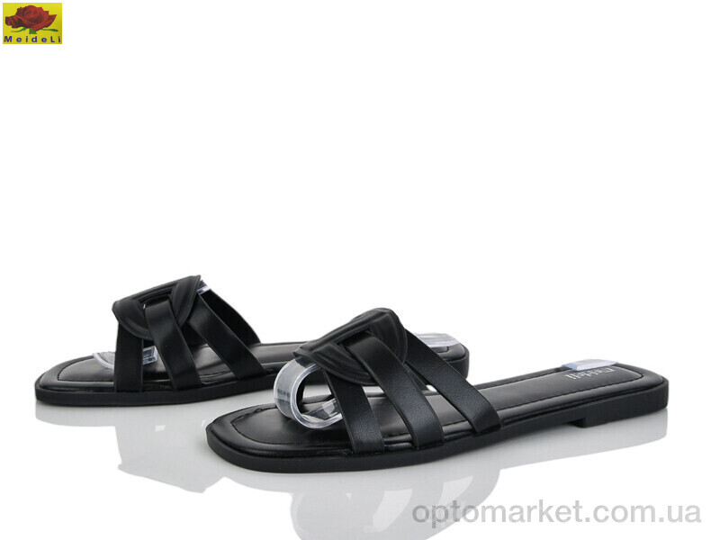 Купить Шльопанці жіночі D505-7 Mei De Li чорний, фото 1