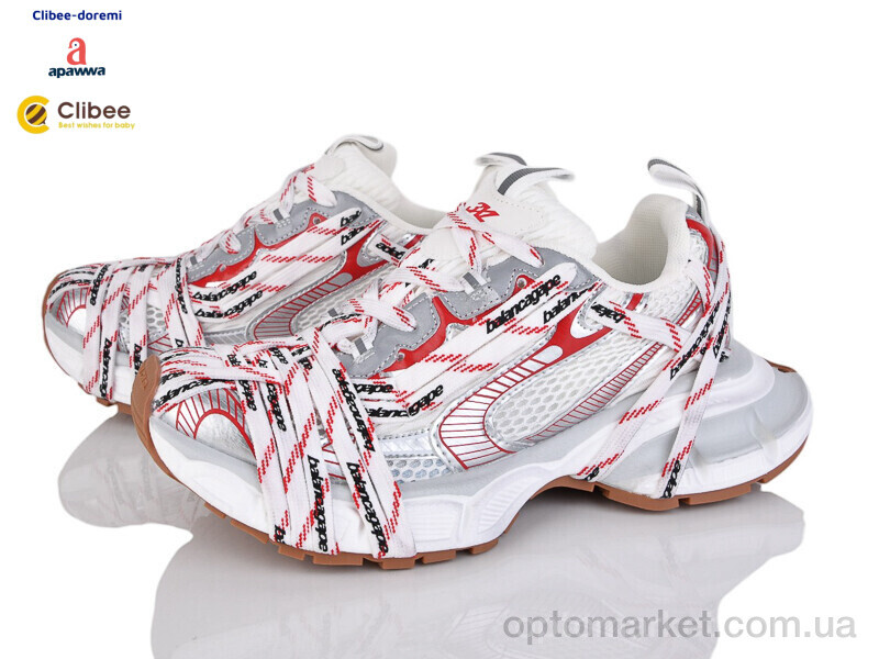 Купить Кросівки жіночі D5266 white-red Apawwa білий, фото 1