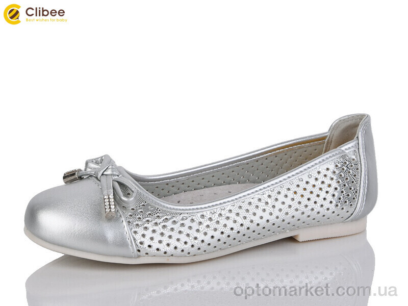Купить Балетки дитячі D53 silver Clibee срібний, фото 1