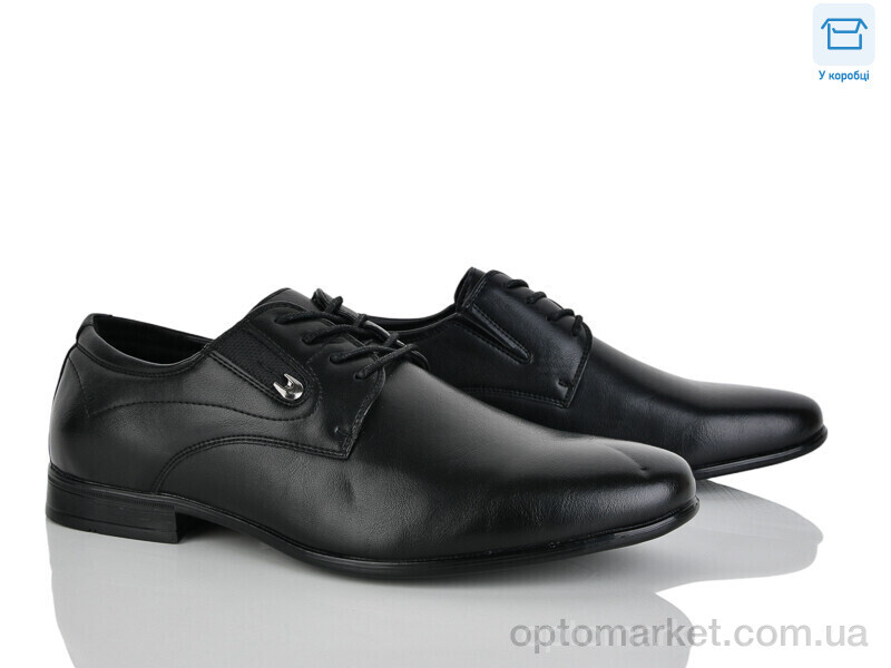 Купить Туфлі чоловічі D77-6C Nasite чорний, фото 1