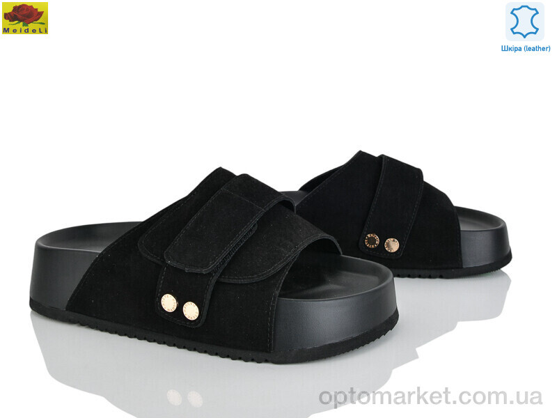 Купить Шльопанці жіночі D86-7 Mei De Li чорний, фото 1
