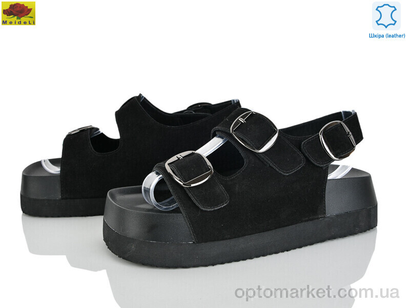 Купить Босоніжки жіночі D889-1 Mei De Li чорний, фото 1