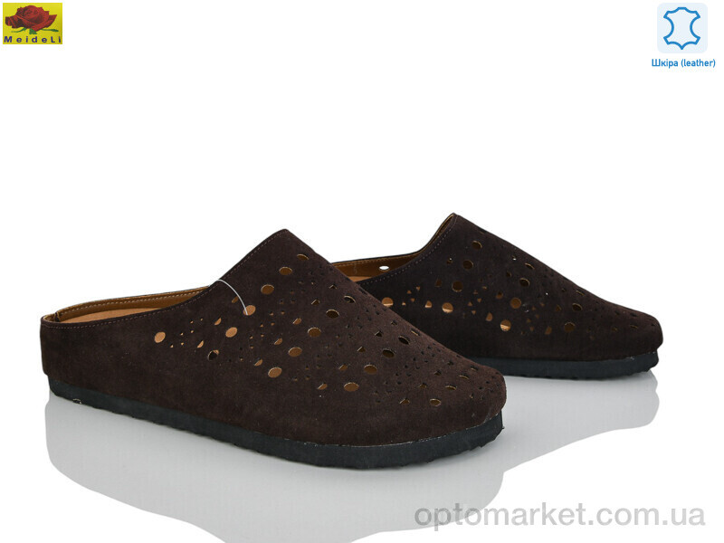 Купить Шльопанці жіночі D95-13 Mei De Li коричневий, фото 1