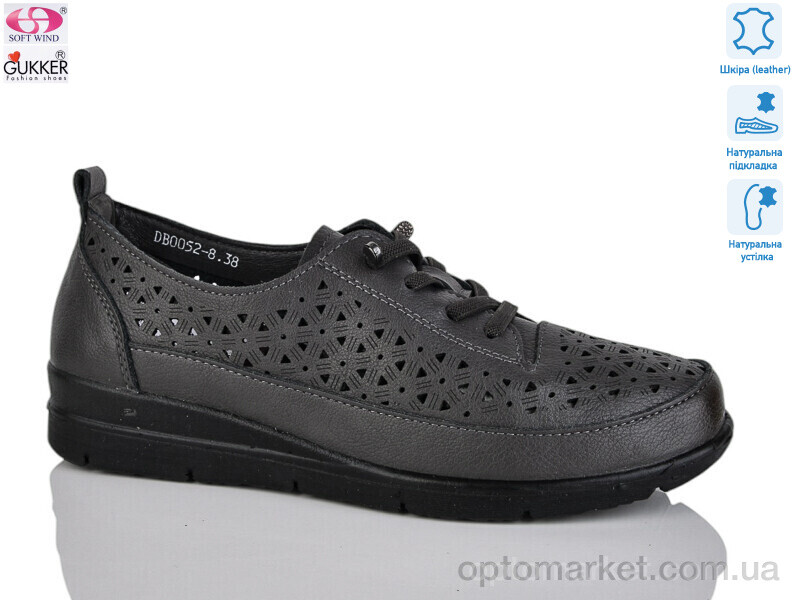 Купить Туфлі жіночі DB0052-8 Gukkcr сірий, фото 1