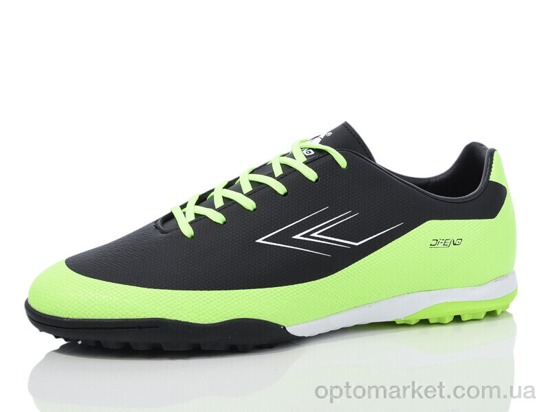 Купить Футбольне взуття чоловічі DIMB25654-1 black-green Difeno чорний, фото 1