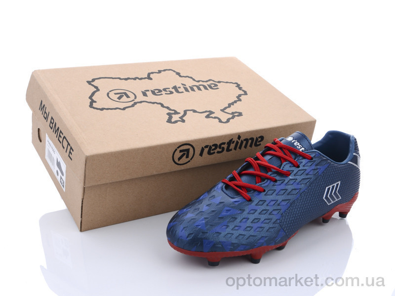 Купить Футбольная обувь мужчины DMB21413-2 navy-dark red Restime синий, фото 1