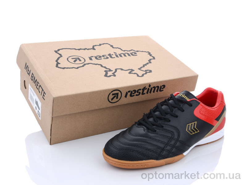 Купить Футбольная обувь мужчины DMB21505 black-red-gold Restime черный, фото 1