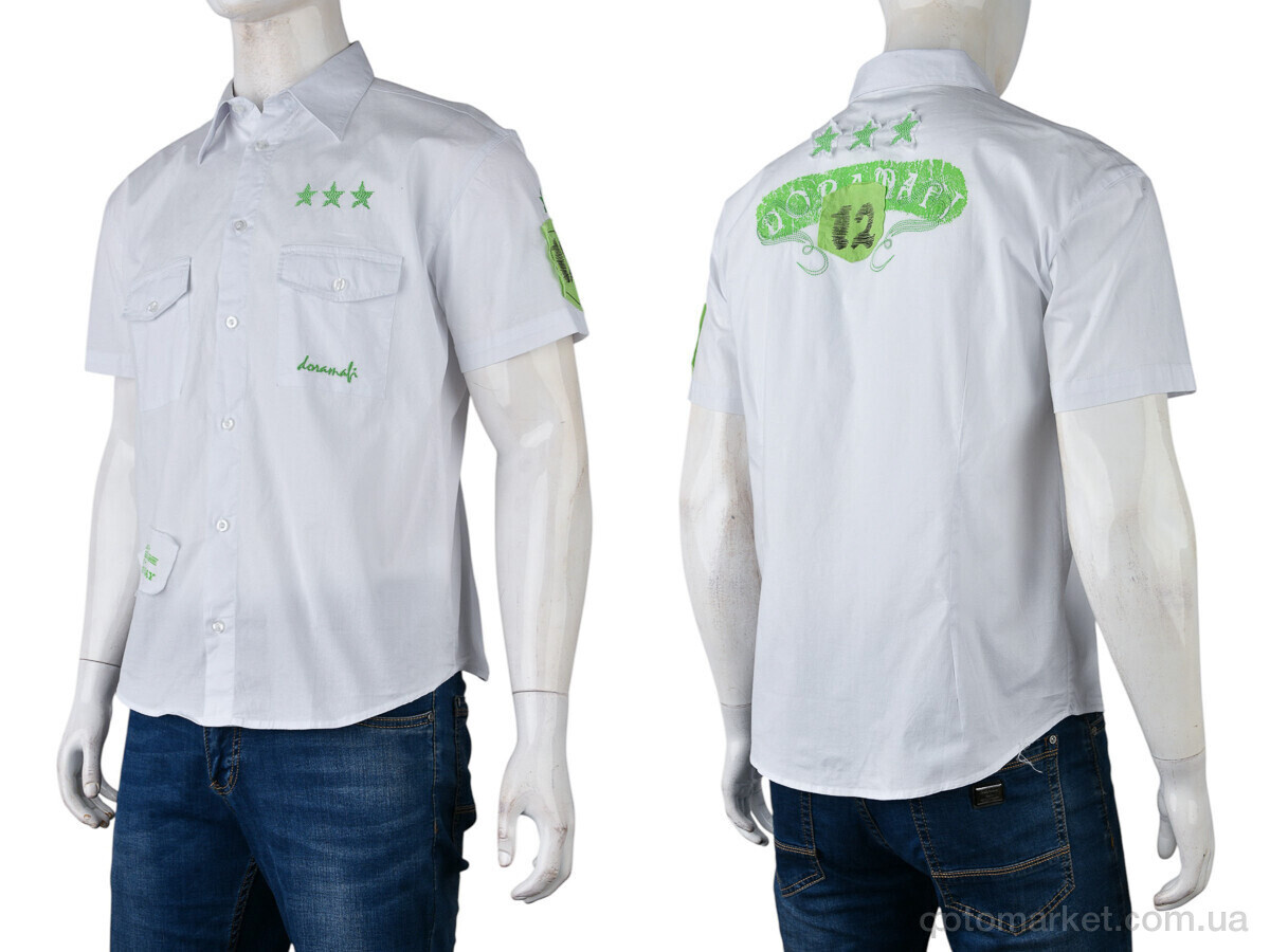 Купить Сорочка чоловічі DOR-1A (12178) white PFL-Club білий, фото 3