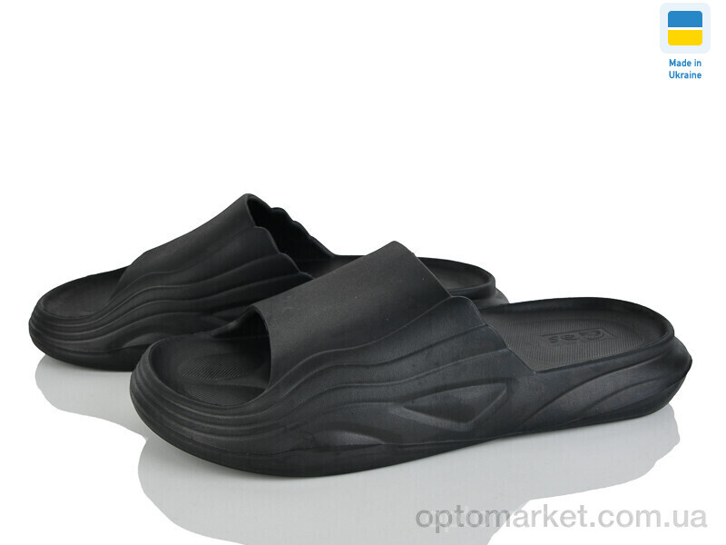 Купить Шльопанці чоловічі DS П38 чорний DS чорний, фото 1