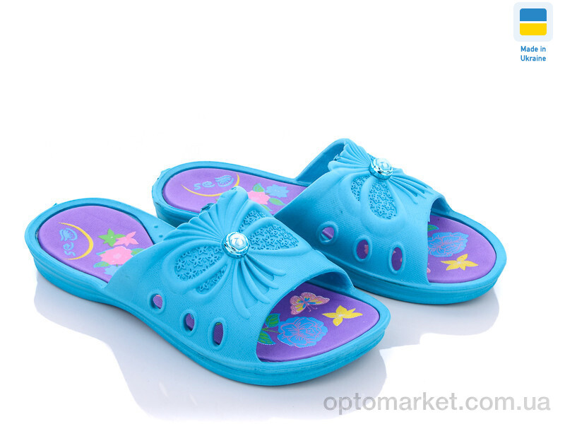 Купить Шльопанці дитячі DS Украина ППЖ04 бирюза-фиолет DS блакитний, фото 1