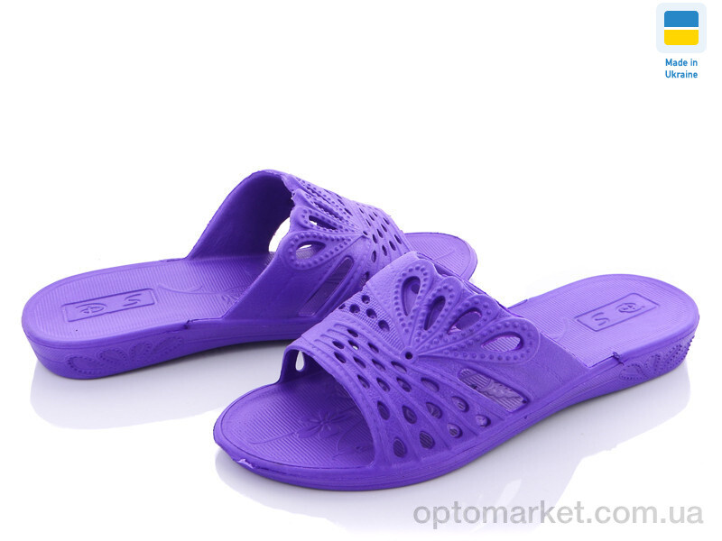 Купить Шльопанці жіночі DS Украина ПЖ31 фиолетовый широкая DS фіолетовий, фото 1